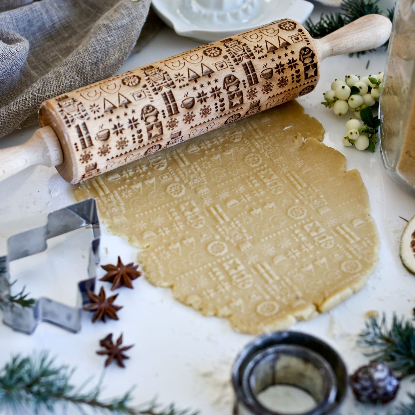 Nutcracker Rolled Out Square